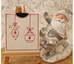 2€ ZUSATZTÜRCHEN 18. Dezember - Stickserie - ITH Teebeutel Verpackung